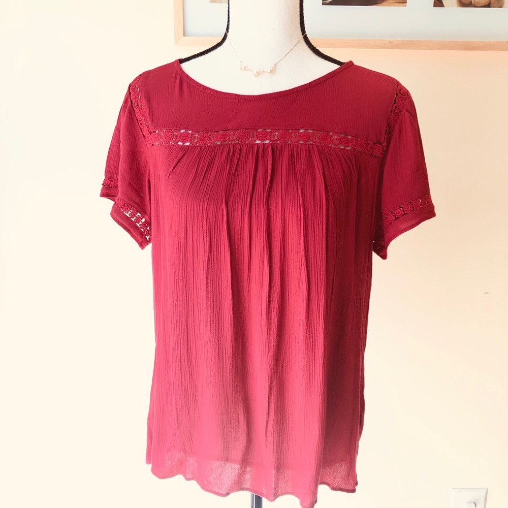 NWT—Ann Taylor Loft Women Red knit Top